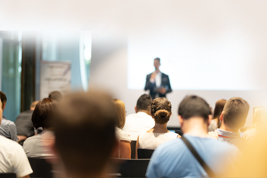 Photo of man presenting